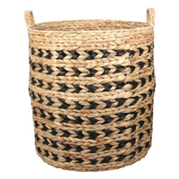 Panier de rangement pliable en jacinthe d'eau, écologique, avec couvercle, pour linge, serviettes de bain, vêtements, organisation multi-usages pour la maison