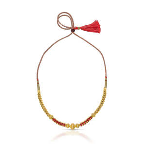 Collar Thushi de Diamantes Chapado en Oro Rojo Kanthamani para Bodas y Regalos Étnicos - Product Image 2