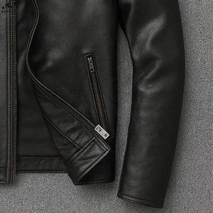 Chaqueta de Lona y Cuero para Hombre, Estilo Invernal, con Logotipo Personalizado en la Parte Delantera, Color y Talla Personalizables, Alta Calidad, Transpirable, Cuello Mao - Product Image 2