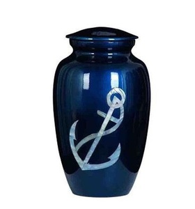 Anchor Mother of Pearl Cremation Urn <b>for</b> Human <b>Ashes</b> adult male female large <b>ashes</b> men cremation urns - Product Image 1