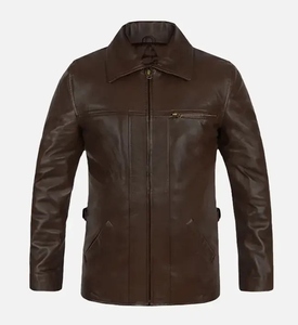 Chaqueta de cuero con capucha para hombre personalizada de alta calidad Chaqueta de cuero de moda al mejor precio hecha en Pakistán - Product Image 1