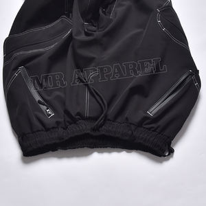 Pantalon cargo personnalisé avec surpiqûres contrastées, taille à cordon de serrage, doublure en polaire chaude, ventilation respirante et coupe ample - Product Image 3