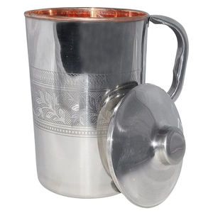 Produit luxueux Base en cuivre à bas prix avec cruche attrayante finie au nickel avec gravure Look For Hotel Restaurants Vaisselle - Product Image 5