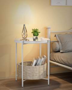 Folding Metal Side <b>Table</b> for Living Room & Bedroom Portable Space Saving Accent <b>Table</b> for Sofa <b>Bedside</b> Balcony & Office - Product Image 5