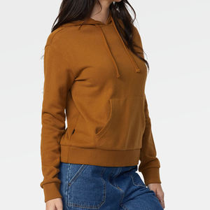 2025 logotipo personalizado venta al por mayor algodón liso invierno sudaderas con capucha mejor venta producto mujeres moda liso ropa de calle sudaderas con capucha - Product Image 3