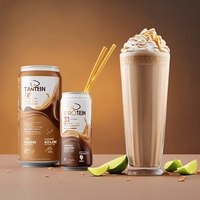 Shake protéiné aromatisé 100% personnalisé Jus de purée de banane certifié halal de marque privée