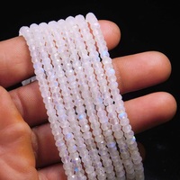 Pierre de lune arc-en-ciel de qualité AAA, facettée, blanche, 100% naturelle, pour la fabrication de bijoux, vente en gros, approvisionnement en vrac