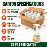 Dégraissant Puissant en Spray 500ml pour Cuisine, Éliminateur de Graisse et Taches d'Huile pour Four, Cuisinière, Hotte Aspirante – En Stock, Vente en Gros