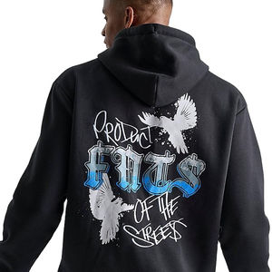 Sweat-shirts et pulls à capuche pour hommes en coton 100% de haute qualité personnalisés, respirants, impression personnalisée, sweats à capuche pour hommes - Product Image 4