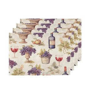 Gran oferta de manteles individuales de algodón 100% hechos a mano de lujo, diseño bordado personalizado de Acción de Gracias para boda o banquete en casa - Product Image 2