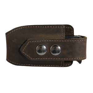 OEM personnalisé vente en gros fabriqué à la main en cuir de vache véritable porte-revues tactique portable utilisation extérieure couleur personnalisée 1 an - Product Image 1