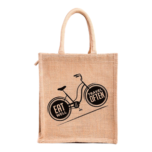 High quality Jute shopping grocery Gift Bags Customize Style Fabric Pattern Pcs Color Small Raw Origin India - Product Image 3