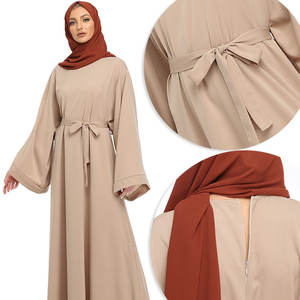 Tissu Nida de meilleure qualité Polyester arabe ethnique Style modeste robe de bal Abaya hiver Collections naturel femmes ceinture pour - Product Image 1
