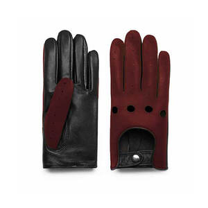 Gants de conduite automobile à doigts entiers en cuir Gants de conduite en cuir en peau de chèvre pour motocyclette - Product Image 1