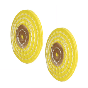 Ruedas pulidoras de algodón con borde de maquinilla de afeitar amarillo al mejor precio Producto abrasivo de calidad superior - Product Image 1