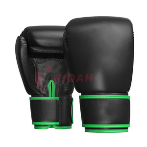 Gants de boxe professionnels en cuir avec logo personnalisé, antidérapants, sangle de poignet réglable, confortables pour le sparring et le kick, couleur et taille personnalisables, OEM - Product Image 1