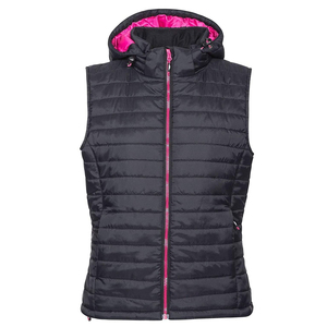 Chaleco acolchado informal de gran venta, Material de poliéster 100%, cuello con capucha extraíble cálido para invierno, chalecos acolchados para mujer OEM - Product Image 1