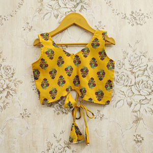 Lehenga Choli Étnico para Niñas, Largo hasta el Suelo, de Poliéster con Materiales Reciclados, Listo para Usar, para Bodas y Fiestas de Diwali, Adecuado para la Edad - Product Image 5