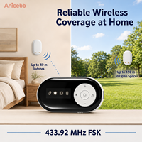 Alarme d'énurésie sans fil longue portée Anicebb 40m intérieur 150m espace ouvert 433.92MHz FSK pour distribution multi-pièces et soins à domicile