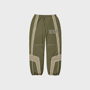 Vente en gros OEM survêtement décontracté pour hommes 2 pièces veste à fermeture éclair et pantalon de jogging ceinture élastique coupe-vent pour hommes pantalons pour hommes délavés - Product Image 4