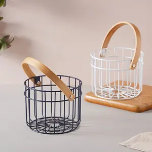 Panier en métal de qualité supérieure avec design ventilé et poignées robustes pour un transport facile, idéal pour la lessive et l'usage domestique, destiné à l'exportation - Product Image 5