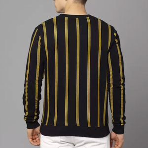 Sweat-shirt à col rond en molleton de coton chaud pour homme, motif uni décontracté avec doublure douce, technique de teinture unie, service OEM - Product Image 2