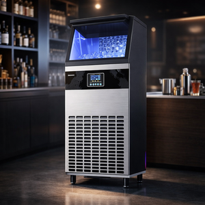 Máquina de Hielo Comercial de 80 kg, Máquina Automática para Hacer Cubos de Hielo, para Negocios, Hogar, Tienda de Alimentos - Product Image 1