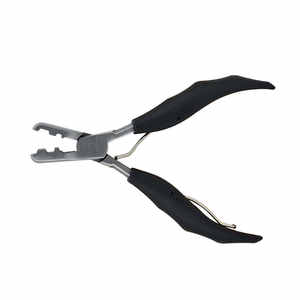 Alicates profesionales para extensiones de cabello de acero inoxidable de alta calidad, Kit de alicates de Color negro mate, herramientas para extensiones de cabello humano con cuentas - Product Image 4