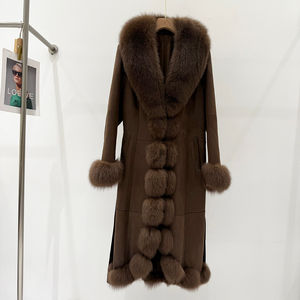 Manteau en fourrure en cuir véritable pour femmes, de qualité supérieure, chaud pour l'hiver, avec fermeture éclair, imperméable, prix de gros, best-seller - Product Image 1