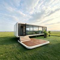 Cabaña Moderna Estilo Villa para Exteriores, Habitación Cápsula, Cabaña Prefabricada Tipo Apple, Estructura de Acero, Oficina Móvil o Hotel Resort