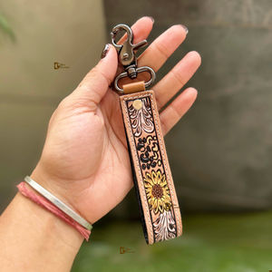 พวงกุญแจหนังวัวใหม่พวงกุญแจอุปกรณ์มือหนังพวงกุญแจขายดีมีสไตล์ - Product Image 1