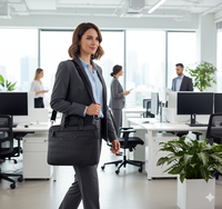Sac à bandoulière en cuir vegan classique, décontracté, luxueux, écologique, souple, pour ordinateur portable, avec sangle réglable, unisexe, sac de travail