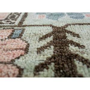 Alfombra de Lana Anudada a Mano Estilo Kilim Color Marfil con Medallón, Rectangular, para Pasillo o Sala de Estar, Modelo AKWL-1267, para Decoración del Hogar - Product Image 3