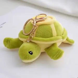 12 cm Aquarium-Schildkröte gefüllte Spielzeuge Souvenir Geschenk niedliches Herz Schildkröte Plüschtiere umweltfreundlich Tier weiche Schildkröten-Plüsch-Schlüsselanhänger