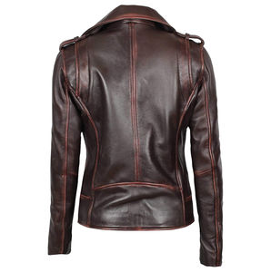 Veste en cuir pour femme d'hiver avec doublure intérieure chaude, cuir souple de qualité supérieure et ajustement confortable, fabricant et fournisseur OEM au Pakistan - Product Image 2