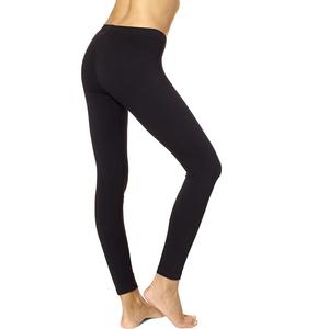 Fait sur mesure 95% coton 5% Spandex couleur noire Mid Waits Ladies Leggings meilleur prix d'usine Bangladesh - Product Image 4