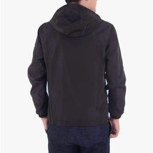 Chaqueta Cortavientos Ligera con Capucha y Cremallera para Hombre, Ropa Deportiva Transpirable e Impermeable para Senderismo y Ciclismo - Product Image 3