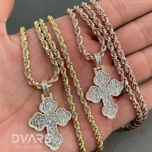 Pendentif Croix Glacée pour Homme en Moissanite VVS, Argent Sterling 925 Plaqué Or, Passe le Testeur de Diamant, Style Luxe, Certifié GCI IDGL - Product Image 5