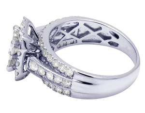 แหวนเพชรเม็ดกลมสำหรับผู้หญิงประดับเพชรเม็ดกลมและเจ้าหญิงเหมาะสำหรับการฉลองครบรอบ - Product Image 3