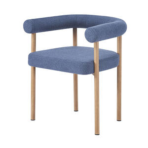 เก้าอี้รับประทานอาหารแมนนิงแฮมทำจากไม้สักแข็งพร้อมที่นั่งและเบาะพนักพิงสีธรรมชาติสำหรับใช้ในร่ม - Product Image 2