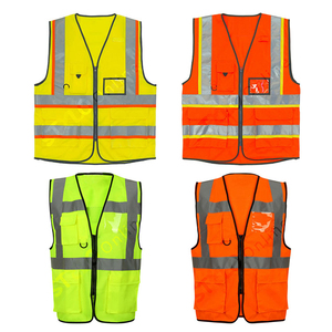 Gilet de sécurité réfléchissant violet haute visibilité, uniforme de travail de construction, 100% polyester, gilet de sauvetage avec logo, multi-poches - Product Image 6