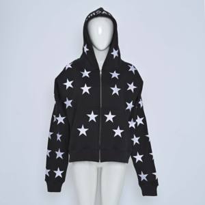 เสื้อฮู้ดพิมพ์ลายแบบซิปเต็มตัวสั่งพิมพ์ลายได้เสื้อฮู้ดมีซิปหน้าแขนยาวพิมพ์ลายเทอร์รี่3D พัฟ - Product Image 1