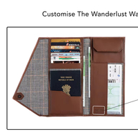Portefeuille de voyage YWCE en cuir véritable de luxe grande capacité, fait main, avec motifs animaliers, porte-cartes et compartiment à billets pour l'embarquement