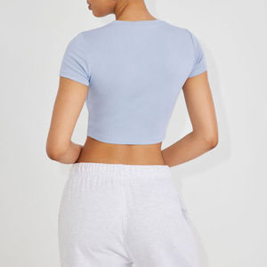 Nouveau stock en vente en ligne haut court design pour femme nouveau dernier style haut court pas cher personnalisé pour femme - Product Image 5