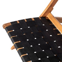 Chaise pliante d'extérieur durable et résistante à l'eau, siège portable en bois de manguier avec assise tissée en tissu, idéale pour parcs, entrées et écoles - Prix de gros