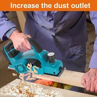 Rabot à main électrique sans fil portable avec moteur sans balais puissant 3-1/4 pouces pour le bois pour le bricolage et l'utilisation industrielle