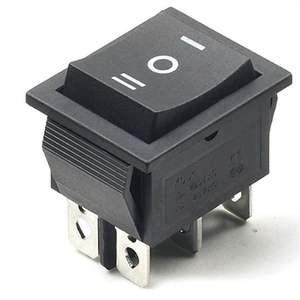 Interrupteur DPDT modèle KCD1, LED bleue, matériau PA66, 250VAC max. Fonction marche-arrêt-marche certifiée CQC - Product Image 2