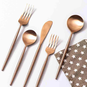 Classic Stainless Steel Gold <b>Flatware</b> <b>Set</b> Polished Finished and Premium Quality Chic Stainless Steel Cutlery <b>Set</b> - Product Image 1