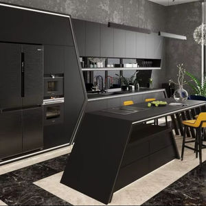 Cocina Moderna de Lujo con Gabinetes de Alto Brillo, Iluminación Inteligente y Diseño de Isla Espacioso para Interiores de Casas Premium - Product Image 4