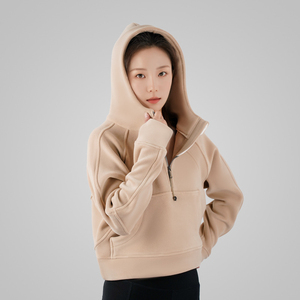 Sudadera con capucha para mujer, Jersey ligero de algodón, manga larga, ropa de calle informal de gran tamaño para correr, yoga y deportes al aire libre - Product Image 6